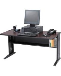 Safco Reversible-Top Computer Desk, Mahogany/Medium Oak