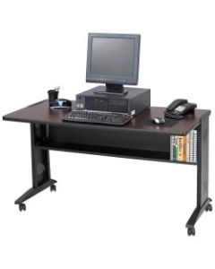 Safco Reversible-Top Computer Desk, Mahogany/Medium Oak