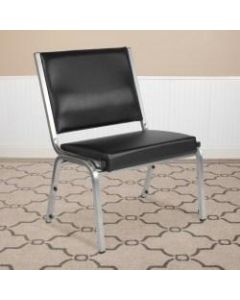 Flash Furniture HERCULES Bariatric Medical Reception Chair With Antimicrobial Protection, Black/Silver