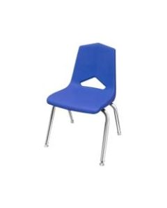 Marco Group MG1100 Series Stacking Chairs, 16-Inch, Blue/Chrome, Pack Of 6