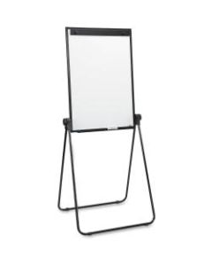 Lorell 2-sided Dry Erase Easel - 36in (3 ft) Width x 24in (2 ft) Height - Melamine Surface - Black Steel Frame - Rectangle - 1 Each