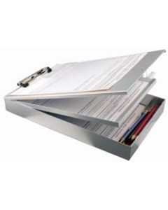 Office Depot Brand Dual Form Holder Storage Clipboard, 89% Recycled, 14in x 9in, Aluminum