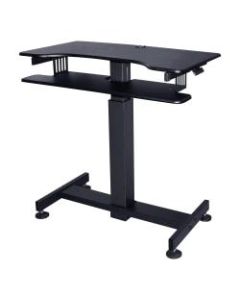 Lorell 40in Mobile Standing Desk, Black