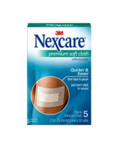 3M Nexcare Premium Adhesive Pads, 2 3/8in x 4in, Pack Of 3