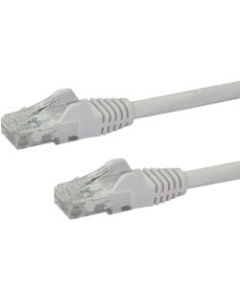 StarTech.com 1ft White Cat6 Patch Cable with Snagless RJ45 Connectors - Short Ethernet Cable - 1 ft Cat 6 UTP Cable - First End: 1 x RJ-45 Male Network - Second End: 1 x RJ-45 Male Network - Patch Cable - Gold Plated Connector - 24 AWG - White
