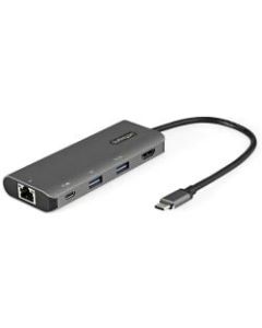 StarTech.com USB C Multiport Adapter - 10Gbps USB 3.1 Gen 2 Type-C Mini Dock - 4K 30Hz HDMI - 100W PD Passthrough - 3xUSB/GbE - 10in Cable - USB-C multiport adapter (10Gbps USB 3.1/3.2 Gen 2) with 4K 30Hz HDMI/2x USB-A/1x USB-C/GbE