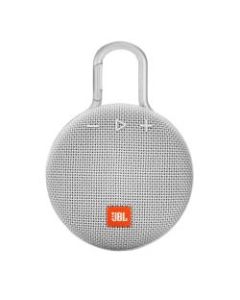 JBL Clip 3 Portable Bluetooth Speaker, White, JBLCLIP3WHT