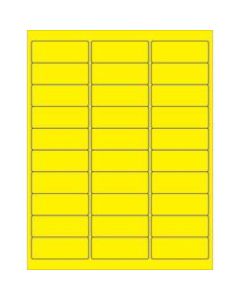Office Depot Brand Labels, LL173YE, Rectangle, 2 5/8in x 1in, Fluorescent Yellow, Case Of 3,000