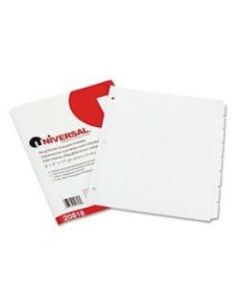 Universal Write-On/Erasable Indexes with Tab - Blank - 8 Tab(s)/Set - 8.5in x 11in - 1 Set - White Divider - White Tab