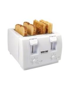 Better Chef 4-Slice Dual-Control Toaster, White