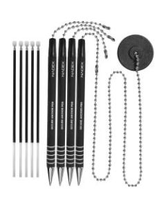 Nadex Coins NCS8-1177 4-Pack Secure Counter Ballpoint Pens (Black) - Black - 4 / Pack