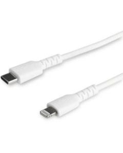StarTech.com 1m/3.3ft USB C to Lightning Cable - MFi Certified - Heavy Duty Lightning Cable - White - Durable USB Charging Cable (RUSBCLTMM1MW)