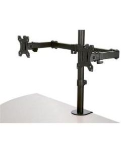 StarTech.com DDesk Mount Dual Monitor Arm - Ergonomic VESA Compatible Mount for up to 32 inch Display - Desk Clamp / Grommet - Articulating - VESA 75x75/100x100 desk mount dual monitor arm supports displays up to 32 inch (17.6lb/8kg) per arm.