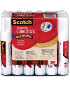 Scotch Glue Stick, .28 oz, 18-Pack - 0.28 oz - 18 / Pack - White
