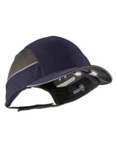 Ergodyne Skullerz 8960 Bump Cap With LED Lights, Long Brim, Navy