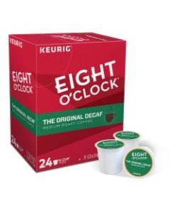 Eight O-Clock Single-Serve Coffee K-Cup, Decaffeinated, Original, Carton Of 24