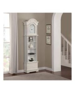 FirsTime & Co. Shiplap Grandfather Clock, Shabby White