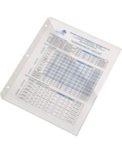 SKILCRAFT 3-ring Slash Pocket Clear File Jackets - Letter - 8 1/2in x 11in Sheet Size - Polypropylene - Clear - 5 / Pack