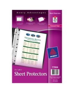 Avery Diamond Clear Heavyweight Sheet Protectors, 5 1/2in x 8 1/2in, 7-Hole, Pack Of 25