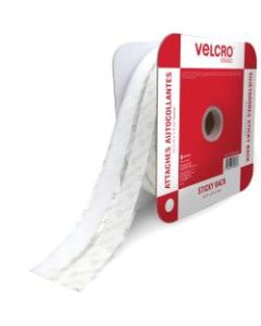 VELCRO Sticky Back Fasteners - 16.67 yd Length x 0.75in Width - 1 Roll - White