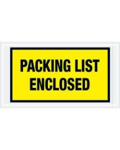 Tape Logic Preprinted Packing List Envelopes, Packing List Enclosed, 5 1/2in x 10in, Yellow, Case Of 1,000