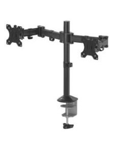 Fellowes Reflex Dual Monitor Arms, 21-3/4inH x 4-1/2inW x 28-5/8inD, Black