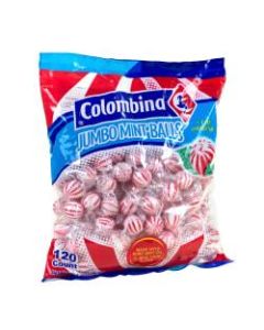 Colombina Jumbo Mint Balls, Peppermint, Approximately 120 Pieces, 3-Lb Bag