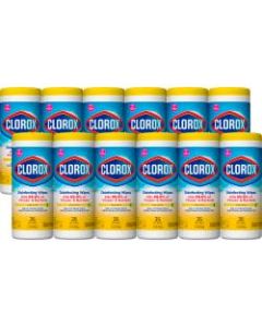 Clorox Disinfecting Wipes, 7in x 8in, Citrus Blend Scent, 35 Wipes Per Canister, Case Of 12 Canisters