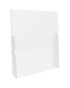 Deflect-O Acrylic Countertop Barriers, 36inH x 31-3/4inW x 3/16inD, Clear, Set Of 2 Barriers