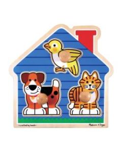 Melissa & Doug House Pets 3-Piece Jumbo Knob Puzzle