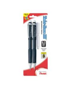Pentel Twist-Erase III Mechanical Pencils, 0.5mm, #2 Lead, Assorted Barrel Colors, Pack Of 2