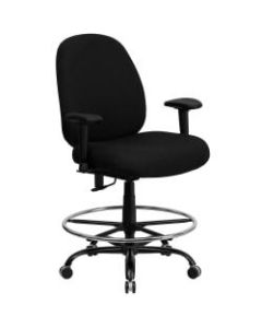 Flash Furniture HERCULES Big And Tall Fabric Drafting Chair, Black