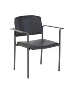 Bush Business Furniture Accord Bonded Leather Office Guest Chairs, Black, Standard Delivery, Set Of 2
