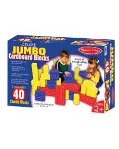 Melissa & Doug 40-Piece Deluxe Jumbo Cardboard Blocks