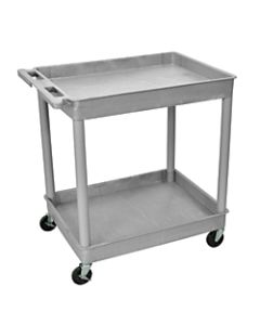 H. Wilson Plastic Tub Cart, 37 1/4inH x 32inW x 24inD, Gray