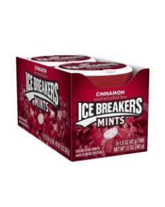 Ice Breakers Sugar-Free Mints, Cinnamon, 1.5 Oz, Box Of 8