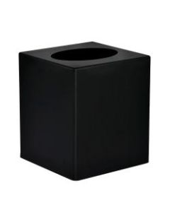 Alpine Acrylic Tissue Box Container, 6-1/2inH x 4-3/4inW x 4-3/4inD, Black