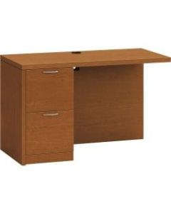 HON Valido Left Return, 48inW - 2-Drawer - 48in x 24in x 29.5in x 1.5in - 2 x File Drawer(s)Left Side - Ribbon Edge - Material: Particleboard - Finish: Laminate, Bourbon Cherry