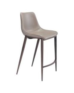 Zuo Modern Magnus Counter Chairs, Gray/Walnut, Set Of 2 Chairs
