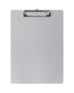 Business Source Aluminum Clipboard - 8 1/2in x 11in - Low-profile - Aluminum - Silver - 1 Each