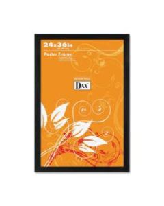 DAX Ebony Wood Poster Frame - Holds 24in x 36in Insert - Wall Mountable - Vertical, Horizontal - 1 Each - Wood - Black