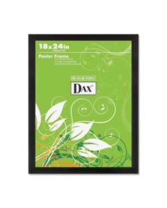 DAX Ebony Wood Poster Frame - Holds 18in x 24in Insert - Wall Mountable - Vertical, Horizontal - 1 Each - Wood - Black