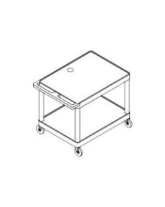 Da-Lite PIXMate PL Series PL9-27R - Cart for TV and monitor - PVC, high-density polyethylene - black - screen size: up to 25in