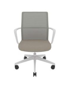 Allermuir Circo Ergonomic Mesh Mid-Back Executive Conference Chair, Pebble/Light Gray