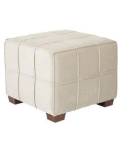 Ave Six Sheldon Tufted Ottoman, Khaki/Coffee