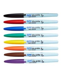 EXPO Vis-?-Vis Wet-Erase Presentation Markers, Assorted Colors, Pack Of 8