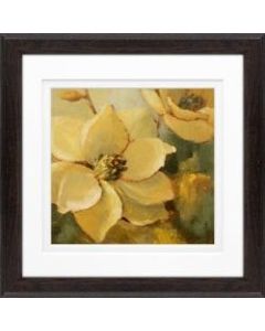 Timeless Frames Supreme Espresso-Framed Artwork, 8in x 8in, Magnolias After The Rain