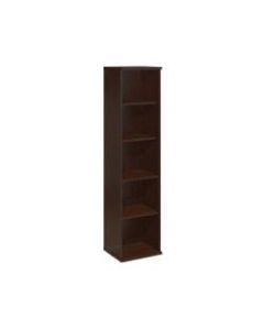 Bush Business Furniture Components 5 Shelf Bookcase, 18inW, Mocha Cherry, Standard Delivery