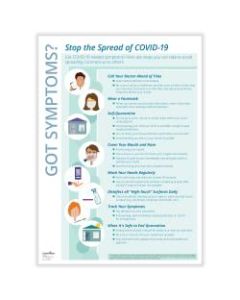 ComplyRight Coronavirus (COVID-19) Posters, Got Symptoms? Stop The Spread, English, 10in x 14in