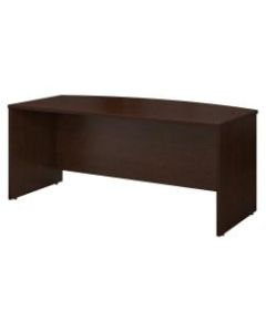 Bush Business Furniture Components Bow Front Desk, 72inW x 36inW, Mocha Cherry, Standard Delivery